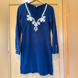Lilly Pulitzer 2013 Cotton Knit Pullover V-Neck Dress / Midi / Medium